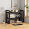 Office Desk Shelf Organizer, Wood Desktop Bookshelf Supplies Storage Rack, Shelf for