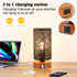 Bulb Table Lamp for Night Stands, Bedside Lamp with USB Port and Outlet, Touch Lamps for Bedroom, Bed lamp with Metal