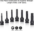 3/8 Inch 4/5/6/7/8/10/12 MM Set, 7 Drive Hex Bits Impact Allen Socket Piece Cr-Mo One-Piece Construction Metric Hex