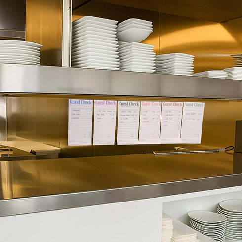 24 Pack, 1200 Guest Checks Books for Servers, Server Note Pads, Natural Color Paper, Waitress Notepad for Restaurants