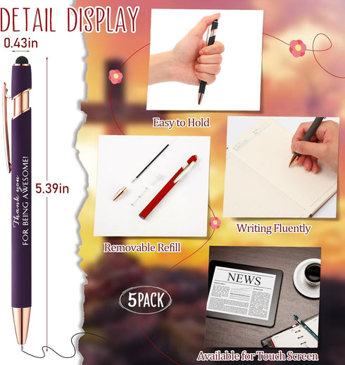 Ireer 10 Sets Appreciation Gifts Notebooks with Pens, A6 Leather Journal Thank You Gifts for Employees