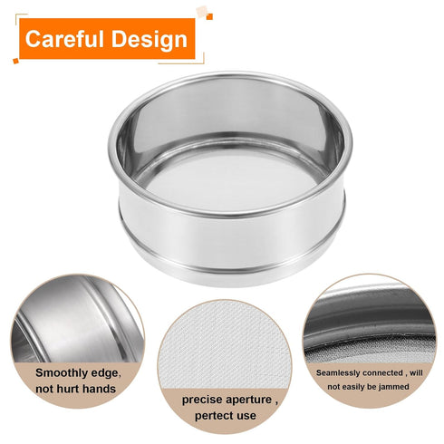 PATIKIL 200 Mesh Lab Sieve 4" Diameter Test Sieve 304 Stainless Steel Wire Cloth for Industrial Laboratory