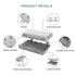 Outdoor Waterproof Electrical Cord Box, Large Extension Cord Cover for Power Strip, IP54 Water-Resistant - Grey