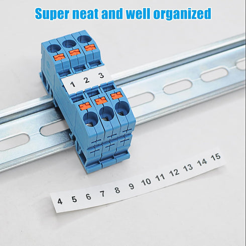 20 Pieces 13 Inch Aluminum DIN Rails Slotted for Mounting Hardware Components, 35mm Wide
