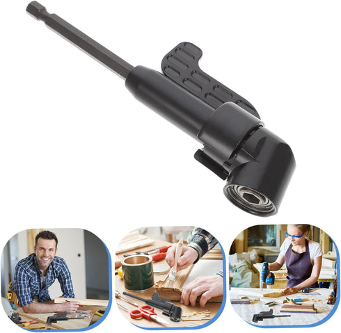 105 Bit Corner Universal Adapter Screwdriver, Electric Power Tools 105 Degree Angle Drill Attachment, Black