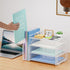 Marbrasse Desk Organizer and Accessories, 4-Tier Paper Letter Tray Organizer for School Home Office Desk Supplies