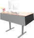 MOUNT-IT! Under Desk Privacy Panel, 41 Inches Wide, with Cable Management and Organizer Pockets, Modesty Desk Skirt,