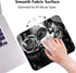 Vintage Sugar Skull Girl Image Gaming Mouse Pad, Custom Rectangle, Retro Black Grey White Large