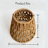 Set 2 5.5" 5.9" 2.76", of Boho Small Rattan Bell Lamp Shade x Handwoven Barrel Rattan Chandelier Shades Replacement
