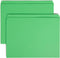 Smead File Folder, Reinforced Straight-Cut Tab, Green, Letter Size, 100 per Box (12110)