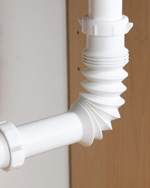 Plumb Pak PP812-5 White Flex 'N Fix Extension Tube, 1-1/4" x 9", 9" Inlet