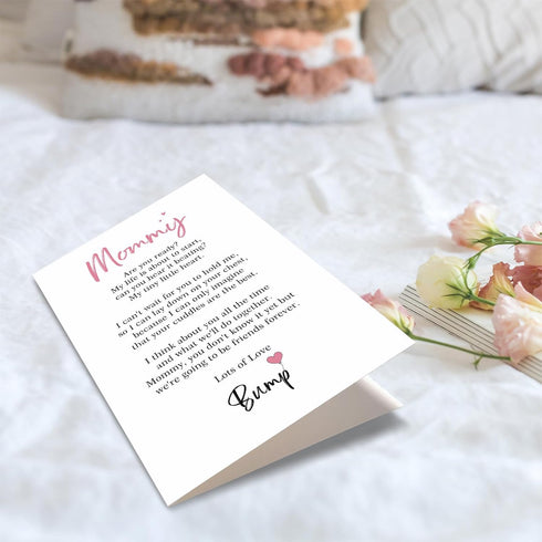 Obbyidk Mommy Poem to Be Mother's Day Card from Bump, First Mothers Day Card for Wife, Pregnant Announcement Card, New