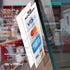 iSYFIX Credit Card Sticker Signs - 4 Pack 3x8 Inch We Accept Visa, MasterCard, Amex & Discover