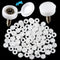 PAGOW 50 Pcs White Plastic Hinged Screw Cover Caps, Fold Snap Washer Flip Tops for Protection