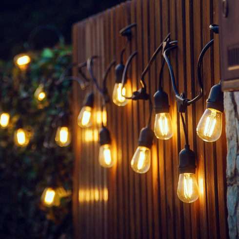 IP65 Bulbs, 2W S14 Bulbs, 130v E26 2200K 11 15 Pack Upgrade Waterproof Outdoor String Light LED Replacement