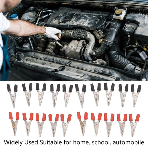 Clip Stainless Steel Battery Clamp, Strong Spring Jumper Cables for Truck Car Battery Electric Test