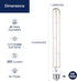 T10/ T30 Dimmable Bulbs, 9.4" Bulbs 90+ 2700K E26 4W (40W 350LM, Pack 4 FLSNT LED Edison Decorative LED Long Light