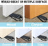 Shackcom 2 Pack Black Heavy Duty Door Stopper Wedge, Rubber and Stainless Steel, Works on All Floor Surfaces