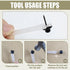 30 Pack Double Headed Push Pins for Hanging Pictures & Tapestry, Mini Wall Hook Design for Small Wall Decor & String