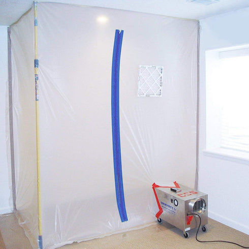 ZIP-UP Cloth Zipper Door - 84" x 3" Peel & Stick Dust Barrier Zipper with Self Adhesive Backing - Twin Pack