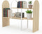 Maplefield Desk Hutch Expandable Shelf Organizer, Natural Finish, Engineered Wood Desktop Storage