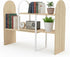 Maplefield Desk Hutch Expandable Shelf Organizer, Natural Finish, Engineered Wood Desktop Storage
