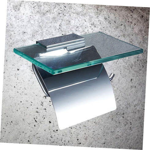 Stylish Toilet Paper Holder with Phone Shelf - WOONEKY Towel Storage Solution