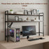 Rotulark 38.5" 2-Tier Desk Shelf with Outlets, Adjustable Multipurpose Engineered Wood Organizer Desk Hutch, Office