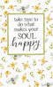 Primitives by Kathy Take Time To Do What Makes Your Soul Happy Bee Themed Double Sided Notebook by Primitives by Kathy