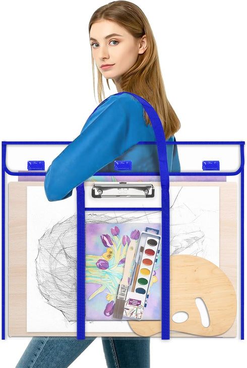 Large Bulletin Board Poster Storage Bag, 30" x 24" Organizer for Art Storage, Classroom Organization for Teachers