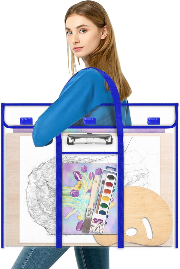 Large Bulletin Board Poster Storage Bag, 30" x 24" Organizer for Art Storage, Classroom Organization for Teachers