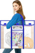 Large Bulletin Board Poster Storage Bag, 30" x 24" Organizer for Art Storage, Classroom Organization for Teachers