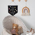 Pin Wall Display Banner, Enamel Lapel Badge Flag Canvas, Black Wall Banner Size