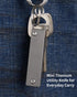 TKK1 Mini Titanium Pocket Knife, EDC Utility Knife with Key Ring, Lockable Folding Knife with D2 Steel Blade