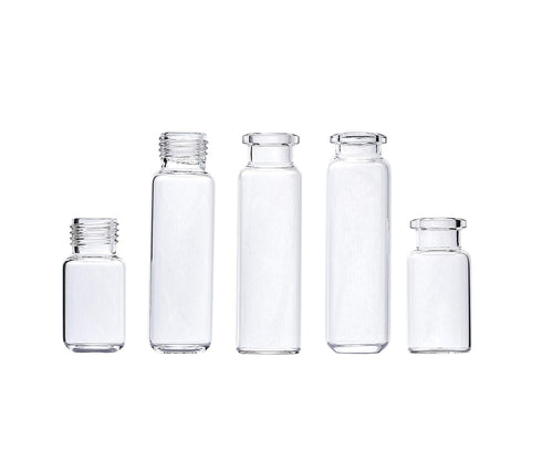 J&K Scientific 20ml Headspace Sample Vial, Clear Glass, 20mm Crimp-top, Rounded Bottom, Pack of 100