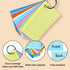 TFLFL 3x5 Inch, 300PCS 8 Index Paper Cards Flash Cards with Rings, Thin Paper Colors Ruled Index Cards, Assorted Lined