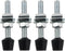 LQ Industrial 4PCS Carbon Steel Toggle Clamps M8x70mm with Rounded Spindle Tip, Rubber Head Toggle Clamp Assembly