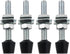 LQ Industrial 4PCS Carbon Steel Toggle Clamps M8x70mm with Rounded Spindle Tip, Rubber Head Toggle Clamp Assembly