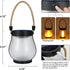 HuiZhen 2 Pack Solar Lanterns Outdoor Waterproof, Hanging Solar Lights for Outside, Flickering Flame Hanging Lanterns