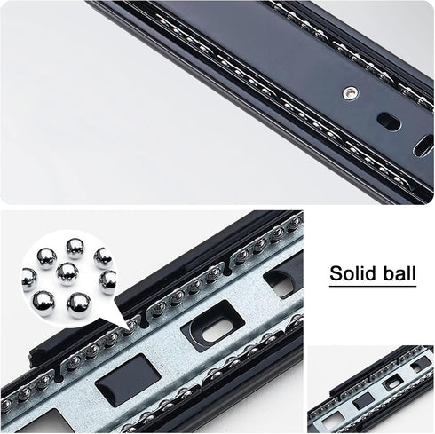 V3VOGUE Side Mount Drawer Slides,Multi Point Fixing Hole,Ball Bearing Slides,Balanced Stability,Cabinet Drawer