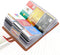 Padike RFID Credit Card Holder, Business Card Organizer with 96 Card Slots, Credit Card Protector (Red)