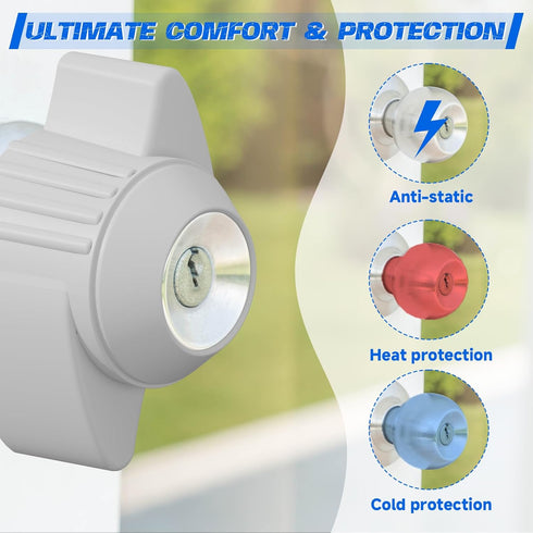Homakover 2 Pack 1.77Inch, Door Knobs Cover, Non-Slip Silicone Door Knob Grips, Fits All Door Knob for Arthritis