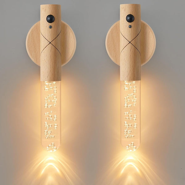 Wall Sconces Set of Two Battery Operated, Motion Sensor Night Light Battery