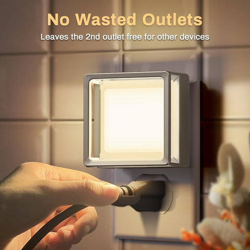 Wall,2 Pack 3000K DORESshop Night Light, Night Lights Plug into LED Nightlight with Adjustable Brightness, Automatic