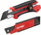 HAUTMEC 25mm Heavy-Duty Utility Knife with 10pcs Blade Set, Multi-Purpose Snap-off Cutter, Reinforced Handle