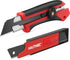 HAUTMEC 25mm Heavy-Duty Utility Knife with 10pcs Blade Set, Multi-Purpose Snap-off Cutter, Reinforced Handle