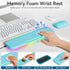 KONDOUND 2-in-1 Set, Heated Wrist Rest Ergonomic Memory Wrist Pad with RGB Lights and Non-Slip Base, Keyboard Mouse