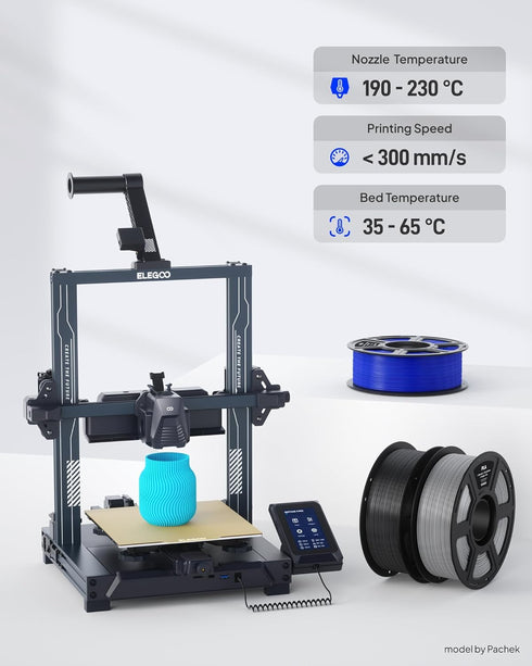 1.75mm 1KG, 3D 0.02mm, 1kg Spool(2.2lbs) 3D ELEGOO PLA Filament Black Printer Filament Dimensional Accuracy +/- Fit