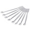 MECCANIXITY Micro Lab Spoons Mixing Spatula, 5.91" Silver Stainless Steel Pack of 8