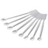 MECCANIXITY Micro Lab Spoons Mixing Spatula, 5.91" Silver Stainless Steel Pack of 8